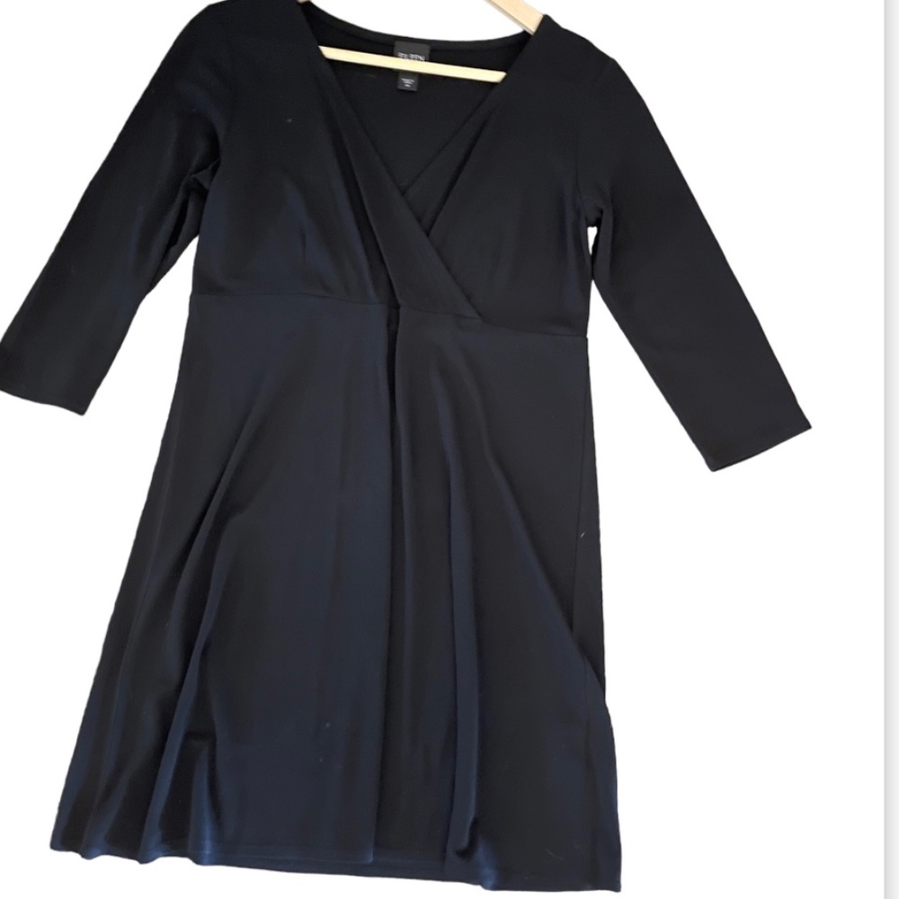 Eileen Fisher 100% silk georgette crossover tunic / dress